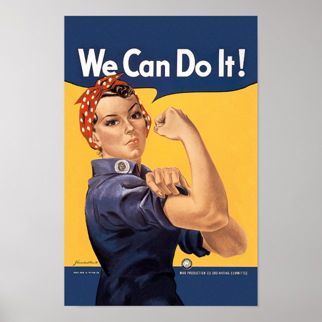 Poster Retro Rosie Nous Pouvons Le Faire (Devant)