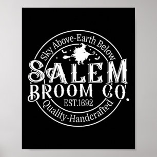 Poster Retro Salem Broom Company Est 1692 Massachusetts H