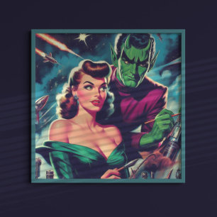 Poster Retro Science Fiction Pin-up