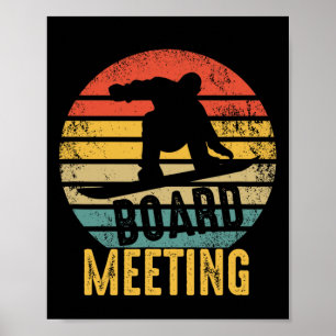 Poster Retro Snowboard - Snowboard Vintage Snowboard