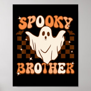 Poster Retro Super Fantôme Éffrayant Frère Costume Corres