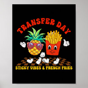 Poster Retro Super jour de transfert Vibes collantes Ivf