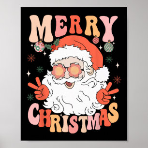Poster Retro Super Joyeux Noël tendance Santa Claus Ho
