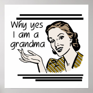 Poster Rétro T-shirts et cadeaux de grand-maman