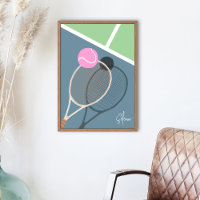 Retro Tennis Hard Court Star Signature personnalis