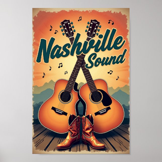 Poster Retro Travel : Nashville Sound (Devant)