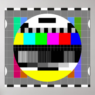 Poster Retro TV pas d'illustration de signal.