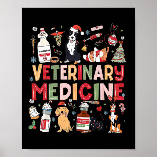 Poster Retro Vet Tech Vet Cat Amoureux des chiens C