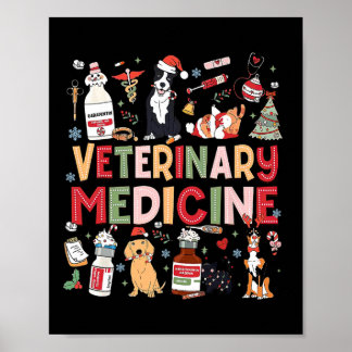 Poster Retro Vet Tech Vet Cat Amoureux des chiens C