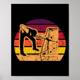 Poster Retro Vintage Billard Jeu 8 Ll Pool Player Tour