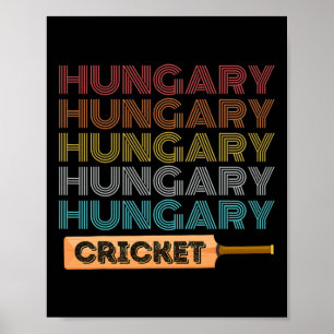 Poster Rétro Vintage Cricket Hongrie