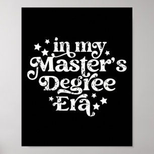Poster Retro Vintage Dans Mes Maîtres Diplôme Era Graduat
