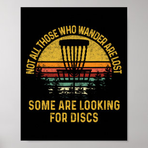 Poster Rétro Vintage Pas Ceux Qui Errent Disc Golf Sont L