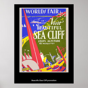 Poster Retro Vintage Sea Cliff