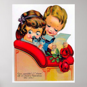 Poster Retro vintage Valentine