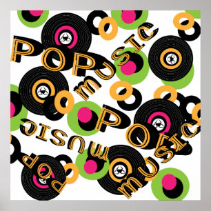 Poster Retro Vinyl Records Pop Music Thème