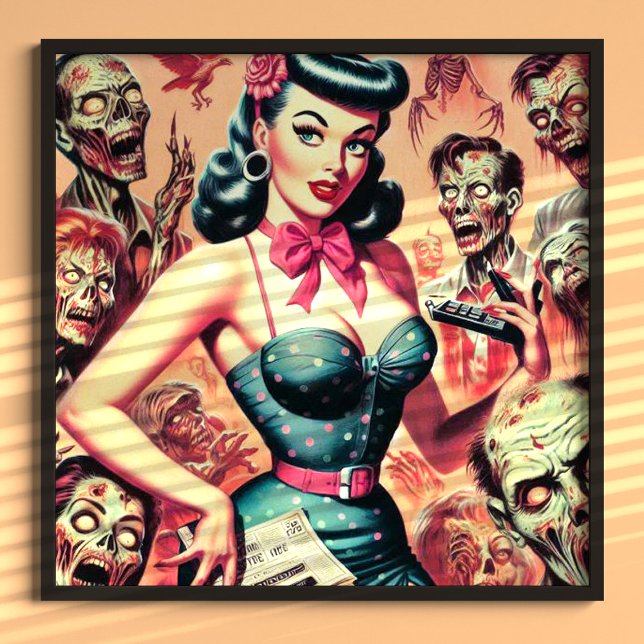 Poster Retro Zombies Pin-up (Créateur téléchargé)