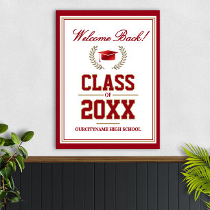 Poster Réunion de classe des couleurs de l'école Bienvenu