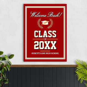 Poster Réunion de classe des couleurs de l'école Bienvenu