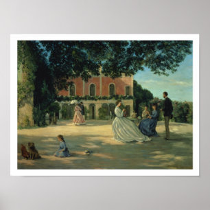 Poster Réunion de famille sur la terrasse à Meric, 1867