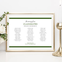 Poster Réunion des anciens élèves de l'école en mémoire d