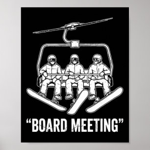 Poster Réunion du conseil d'administration T, sports d'hi
