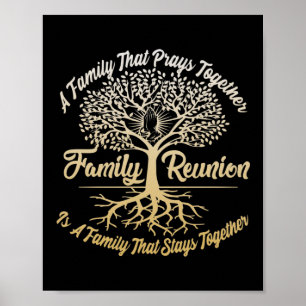 Poster Réunion Familiale Une Famille Prie Ensemble