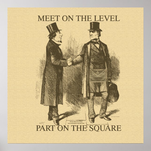 Poster Réunion masonique (Devant)