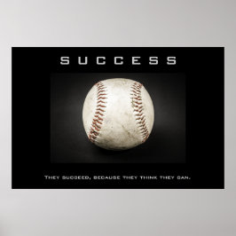 Poster Réussite Baseball Artwork Motivational Inspire