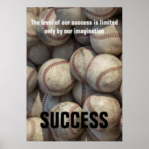 Poster Réussite Baseball Inspiration Motivation