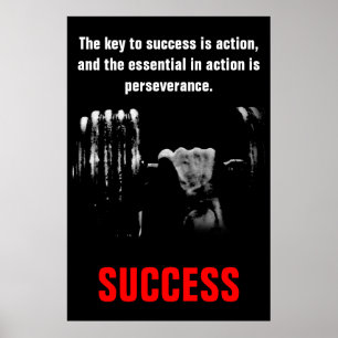 Poster Réussite Motivation Formation à la musculation