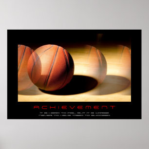 Poster Réussite Motivationnelle Unique Basketball Imprime