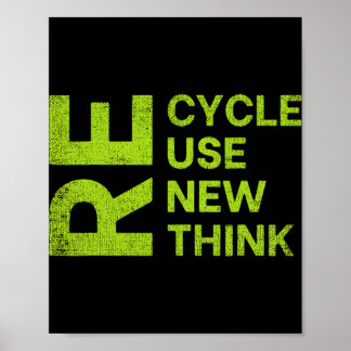 Poster Réutiliser le cycle, nouvelle pensée pour sauver l