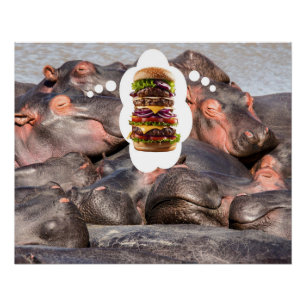 Poster Rêvant de burgers.