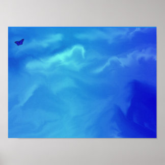 Poster rêve bleu néon