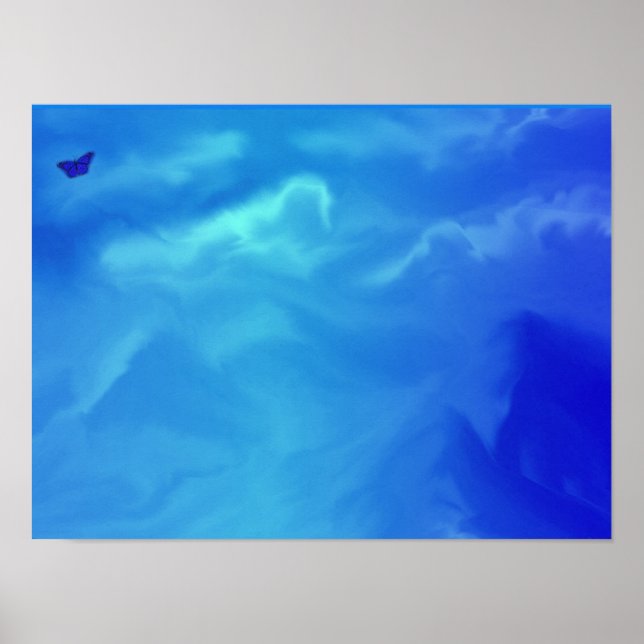 Poster rêve bleu néon (Devant)