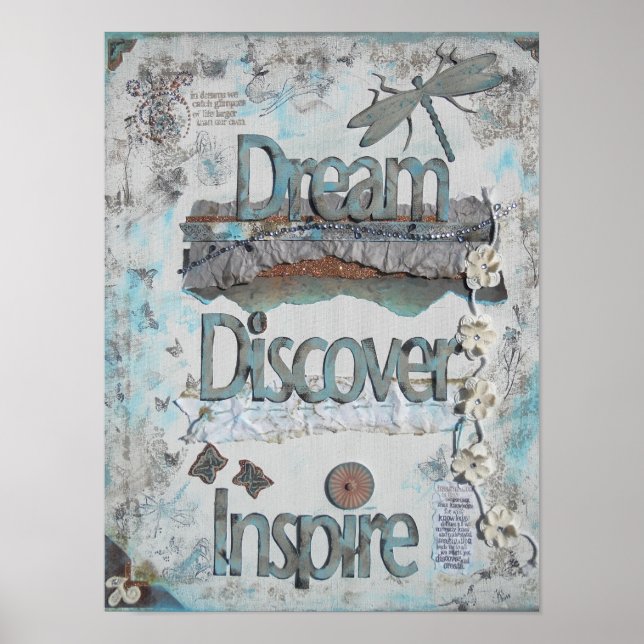 Poster Rêve d'art multimédia mixte Découvrez l'art des de (Devant)