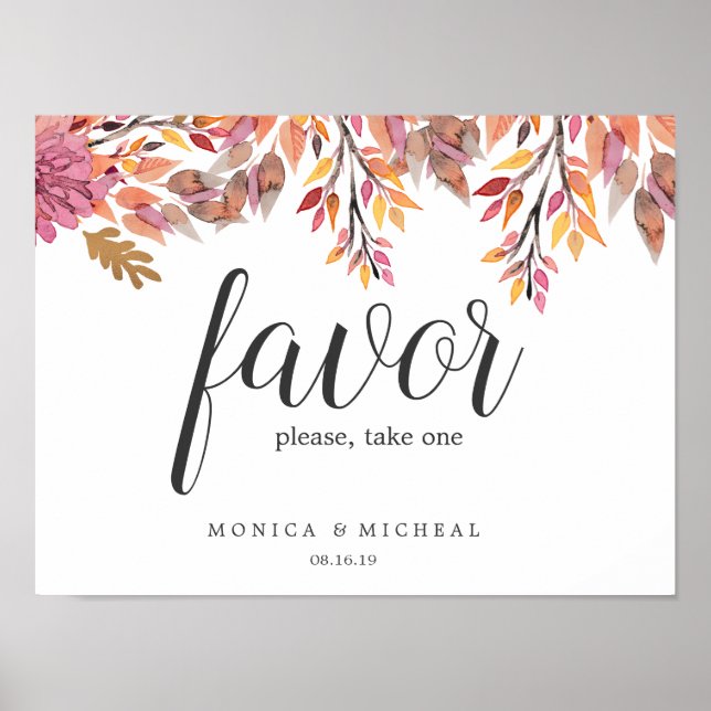 Poster Rêve d'automne | Symbole de faveur de mariage (Devant)