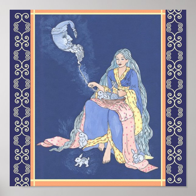 Poster Rêve de lapin drôle (Devant)