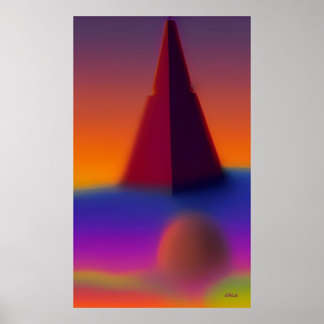 Poster Rêve de pyramide machiné (Devant)
