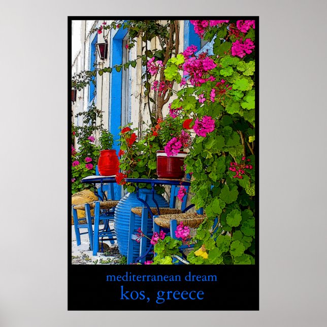 Poster rêve méditerranéen (Devant)