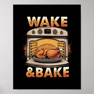Poster Réveil et levain drôle Ker mème Thanksgiving