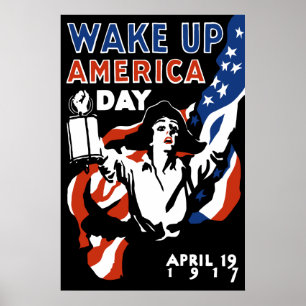 Poster Réveillez le jour de l'Amérique -- WWI