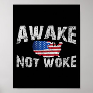 Poster Réveillez Mais Pas Réveillé Usa 4 juillet Patriote