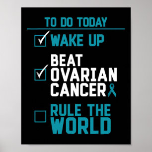 Poster Réveillez-vous, battez le cancer de l'ovaire, régl