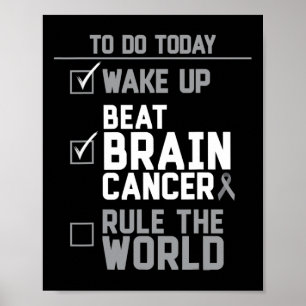 Poster Réveillez-vous le cancer du cerveau qui domine le 