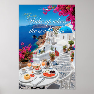 Poster Réveillez-vous où la mer commence Art Scénique de