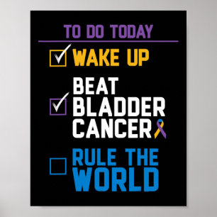 Poster Réveillez-vous vaincre le cancer de la vessie Règl