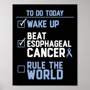 Poster Réveillez-vous vaincre le cancer de l'oesophage Ré