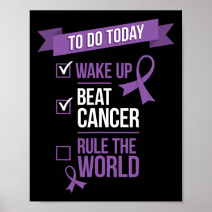 Poster Réveillez-vous vaincre le cancer et juguler le mon